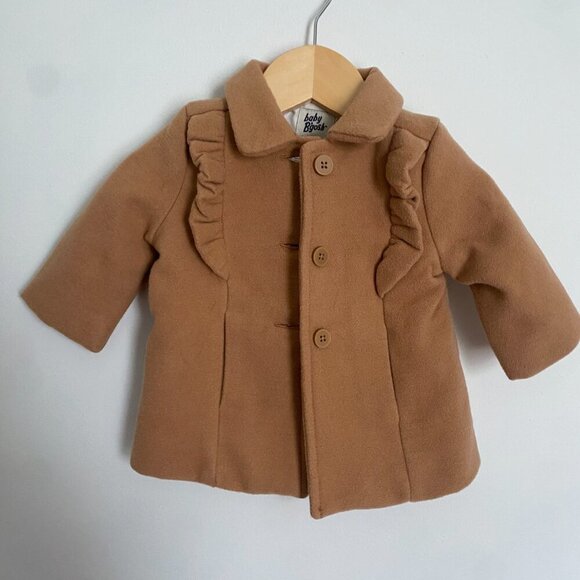 OshKosh B'gosh Baby Girl Tan Peacoat Size 3 Months - Picture 4 of 4